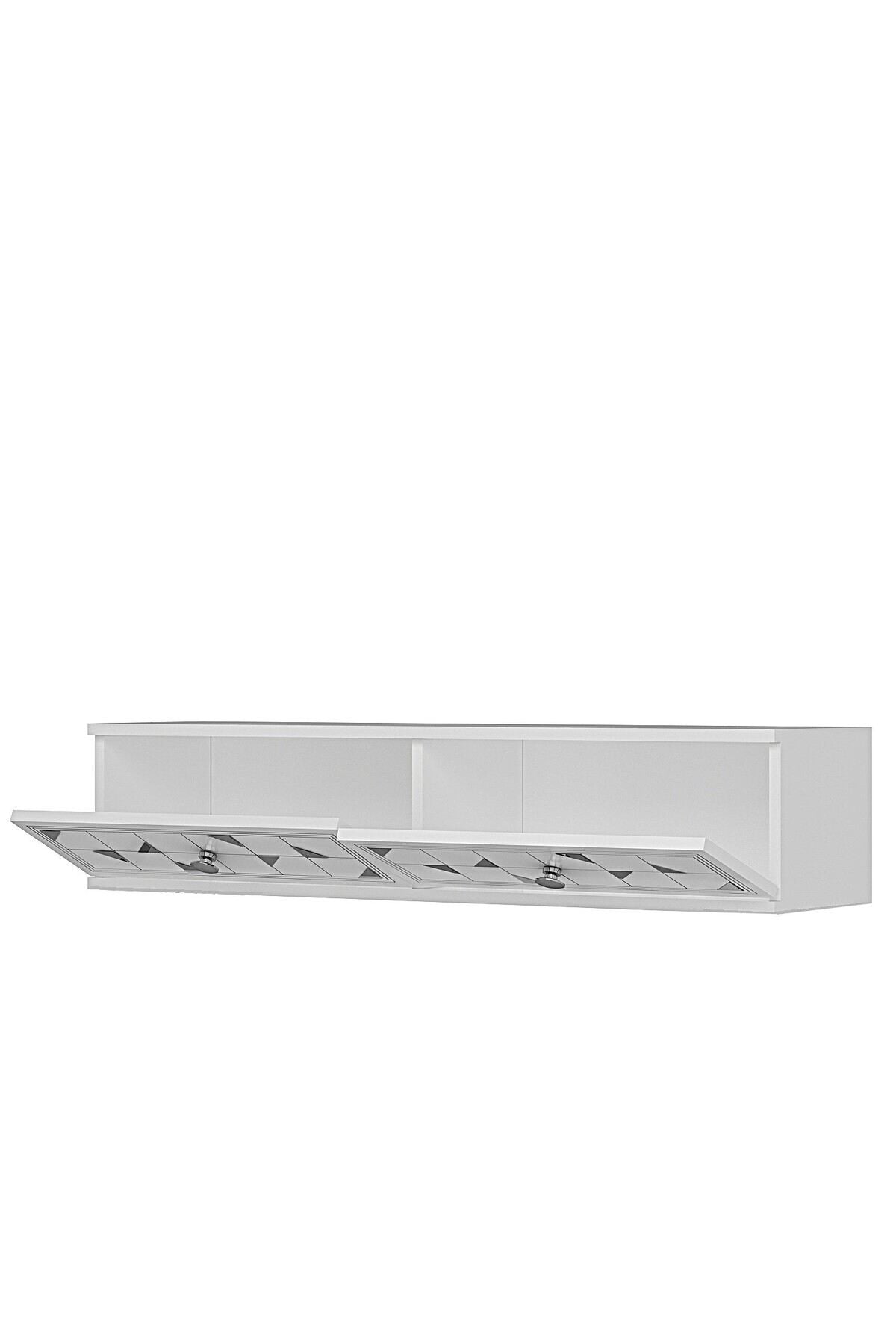 Συρταριέρα 120x25.5x29.6 εκ Λευκό / Ασημί 555CHM1639