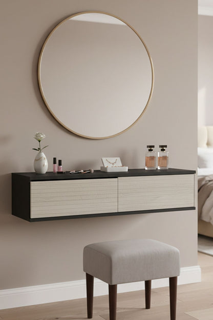 Συρταριέρα 120x25.5x29.6 εκ Ανθρακί / Travertine 555CHM1645