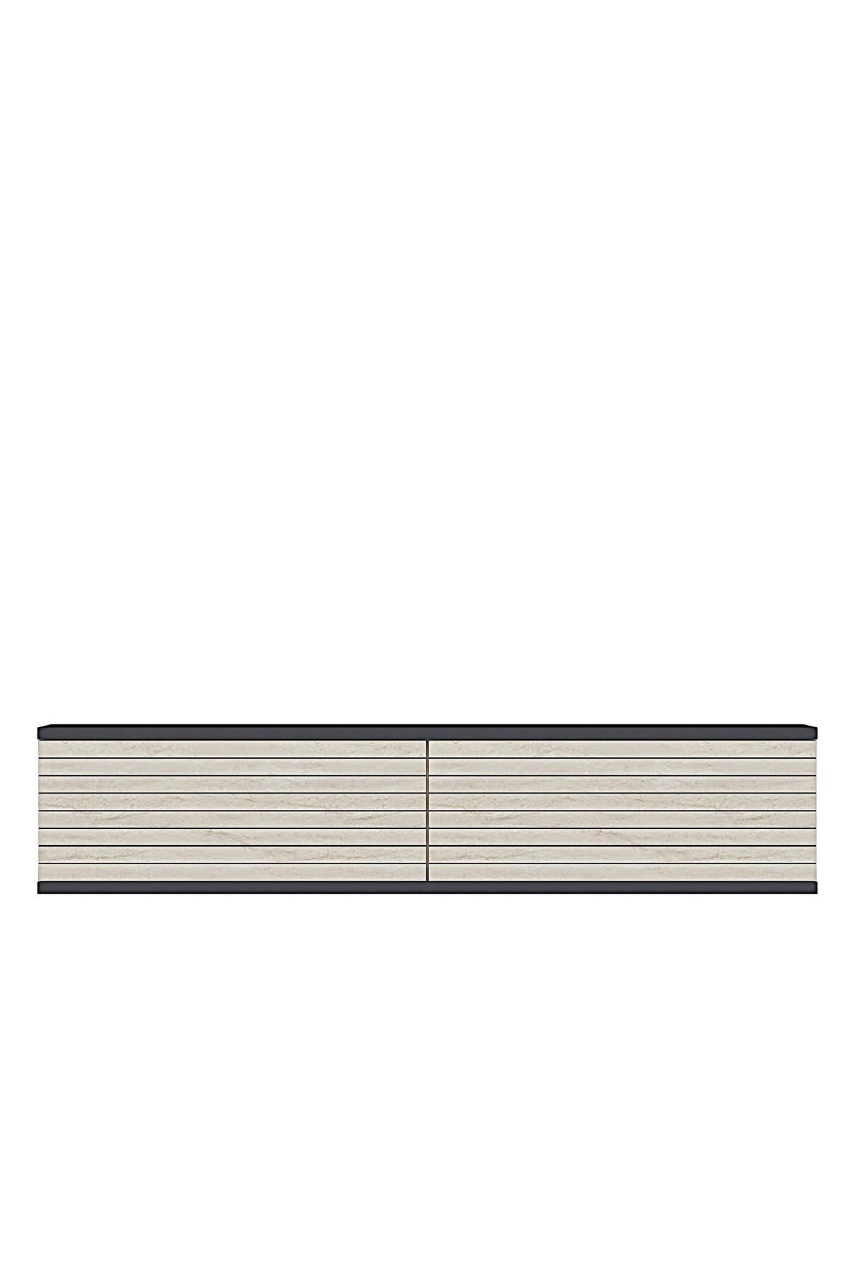 Συρταριέρα 120x25.5x29.6 εκ Ανθρακί / Travertine 555CHM1645
