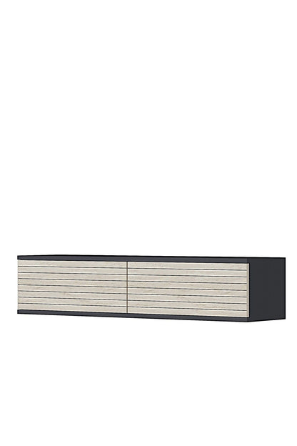 Συρταριέρα 120x25.5x29.6 εκ Ανθρακί / Travertine 555CHM1645