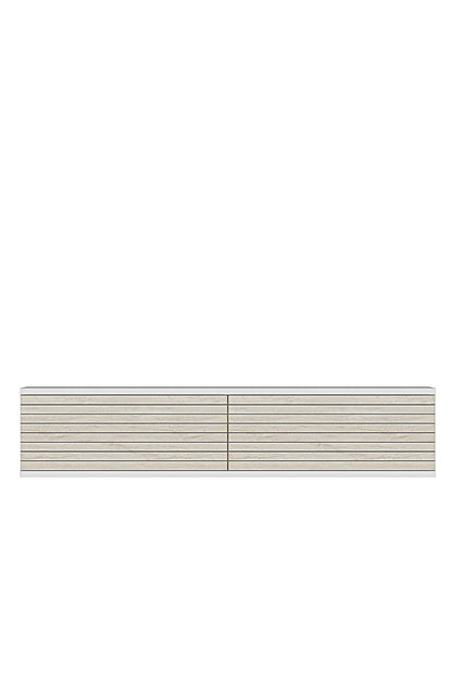 Συρταριέρα 120x25.5x29.6 εκ Λευκό / Travertine 555CHM1647