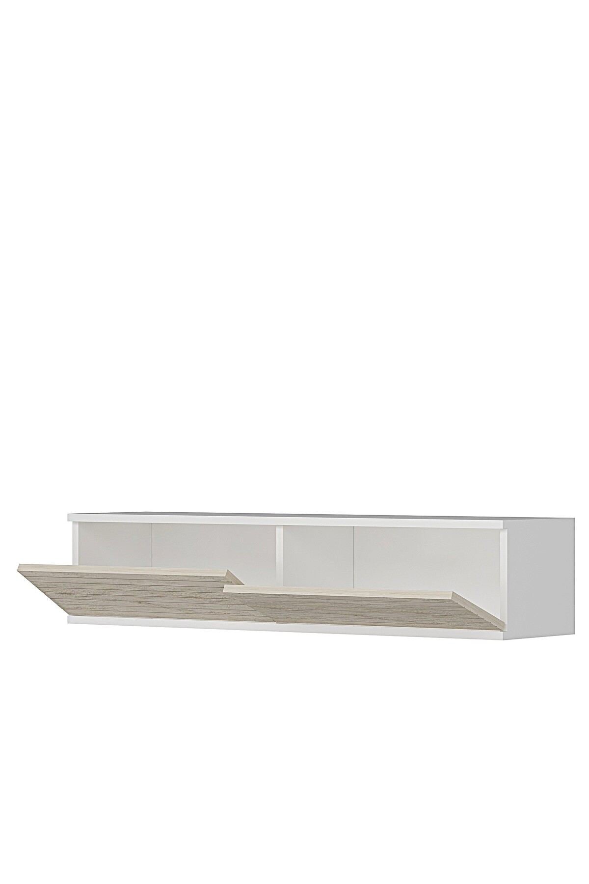 Συρταριέρα 120x25.5x29.6 εκ Λευκό / Travertine 555CHM1647