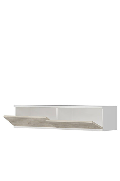 Συρταριέρα 120x25.5x29.6 εκ Λευκό / Travertine 555CHM1647