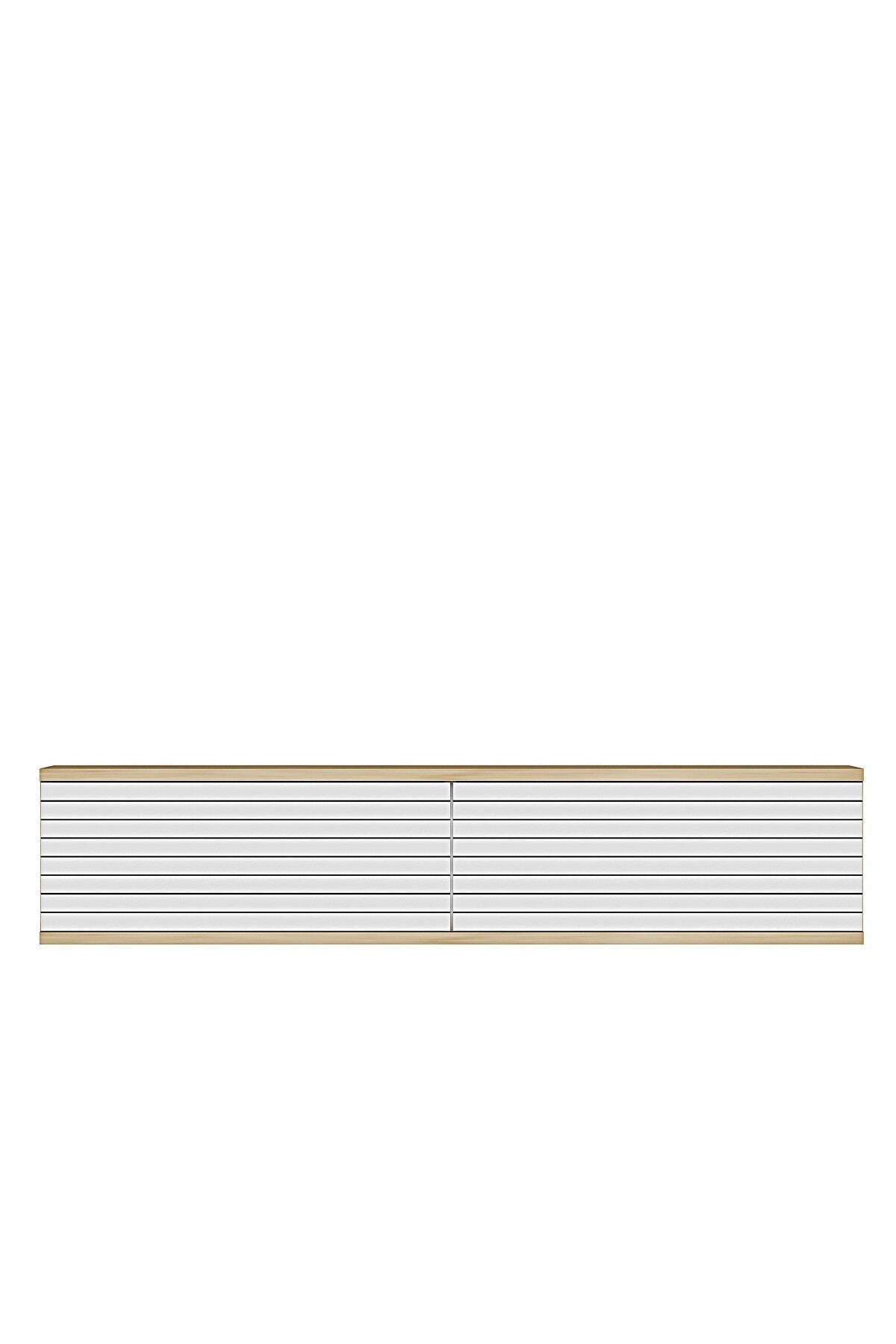 Συρταριέρα 120x25.5x29.6 εκ Δρυς Sapphire / Λευκό 555CHM1648