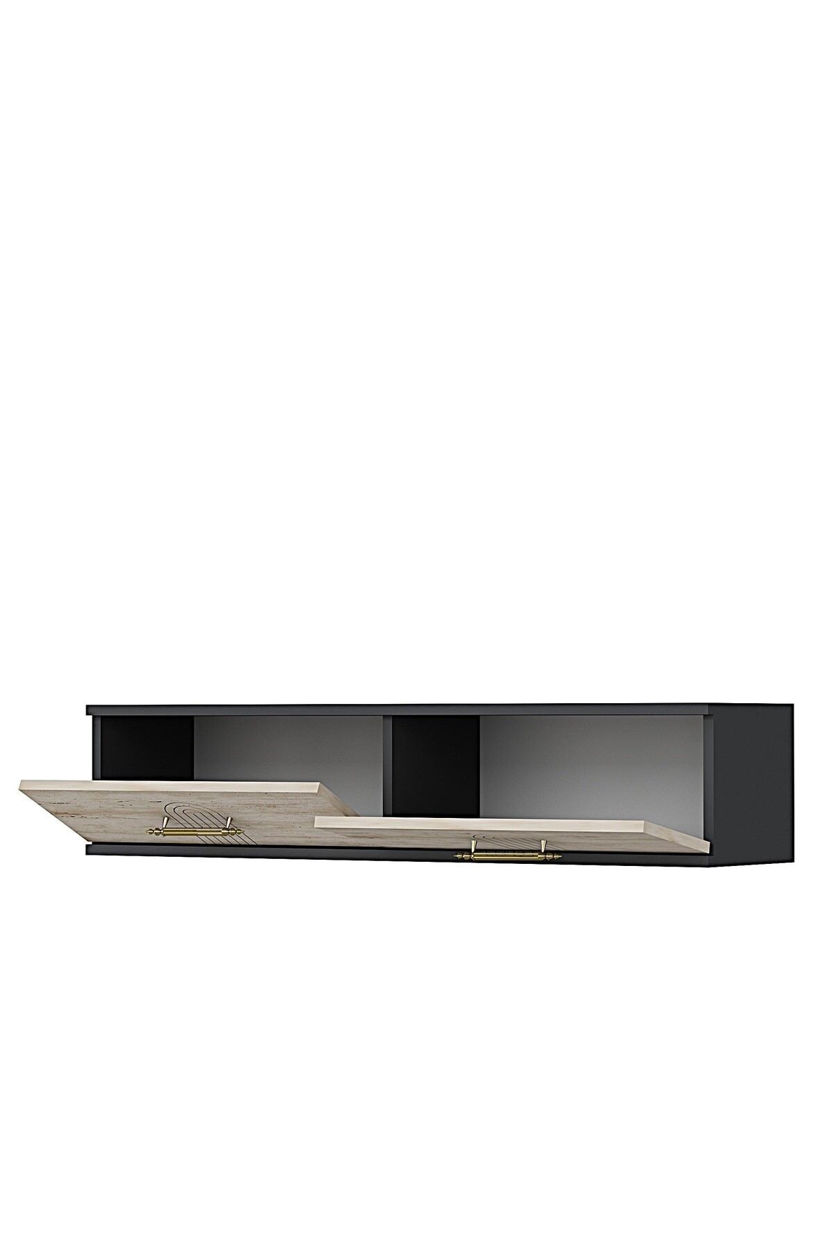 Συρταριέρα 120x25.5x29.6 εκ Ανθρακί / Travertine 555CHM1650