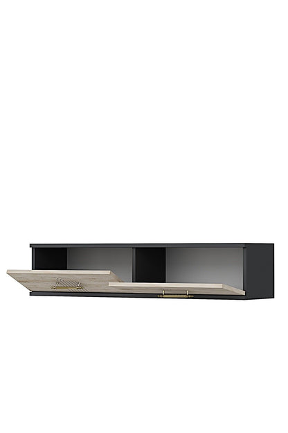 Συρταριέρα 120x25.5x29.6 εκ Ανθρακί / Travertine 555CHM1650