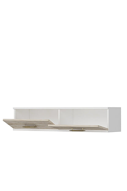 Συρταριέρα 120x25.5x29.6 εκ Λευκό / Travertine 555CHM1652