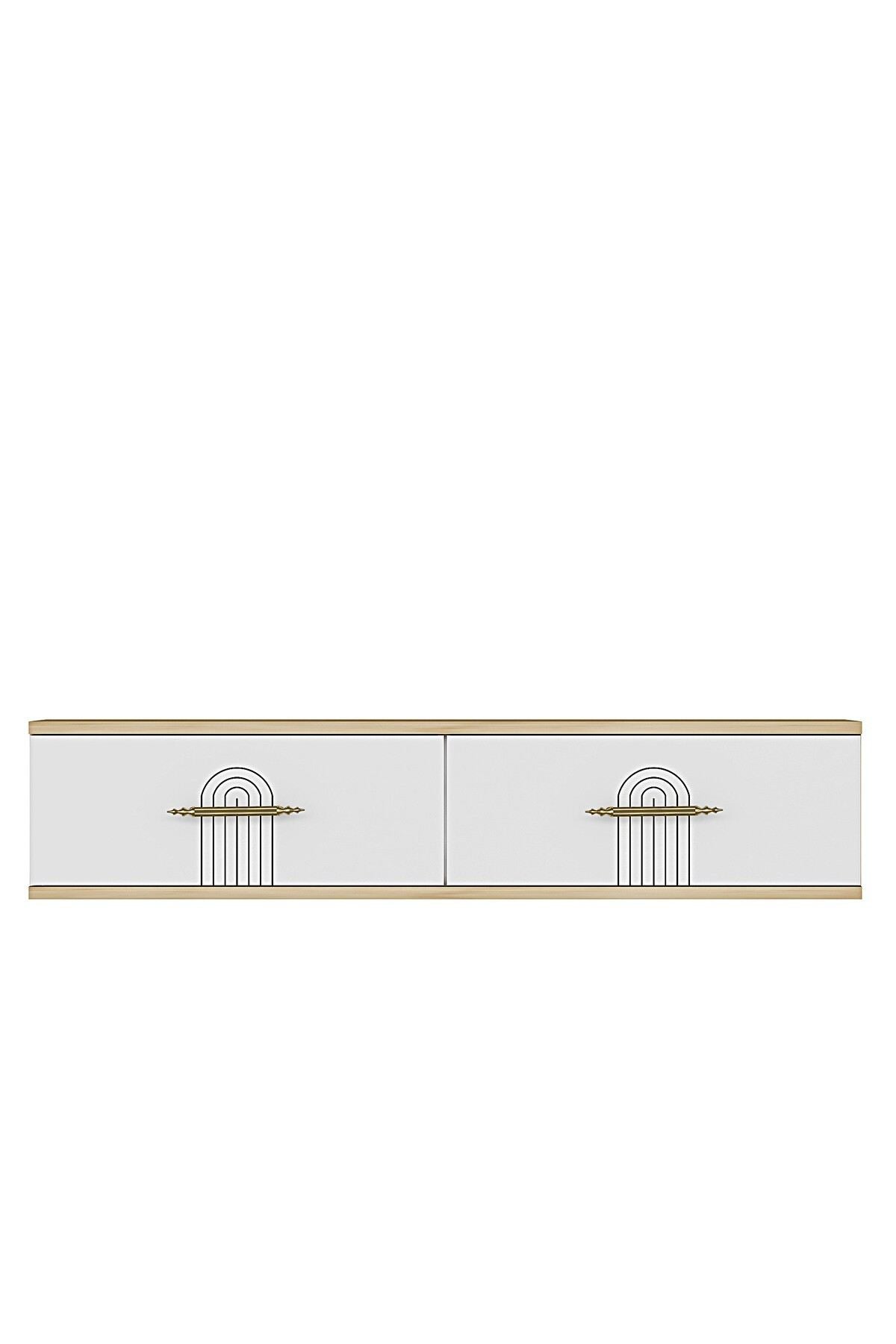 Συρταριέρα 120x25.5x29.6 εκ Δρυς Sapphire / Λευκό 555CHM1653