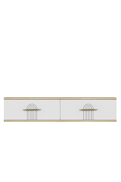 Συρταριέρα 120x25.5x29.6 εκ Δρυς Sapphire / Λευκό 555CHM1653