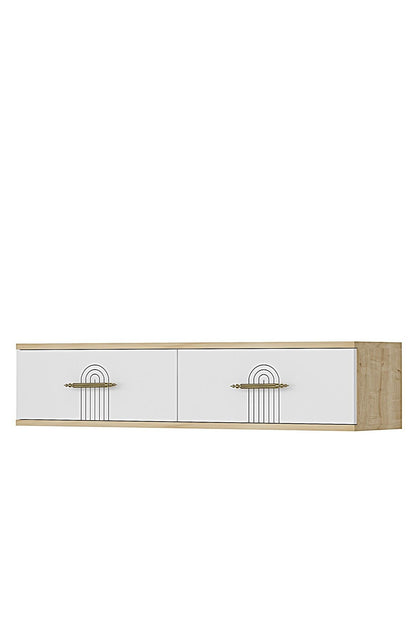 Συρταριέρα 120x25.5x29.6 εκ Δρυς Sapphire / Λευκό 555CHM1653