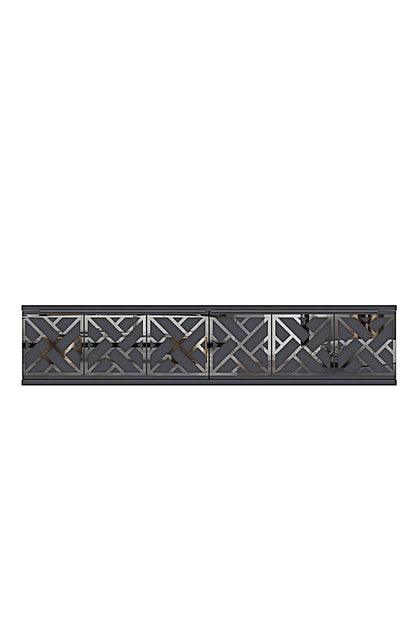 Συρταριέρα 120x25.5x29.6 εκ Ανθρακί / Ασημί 555CHM1655