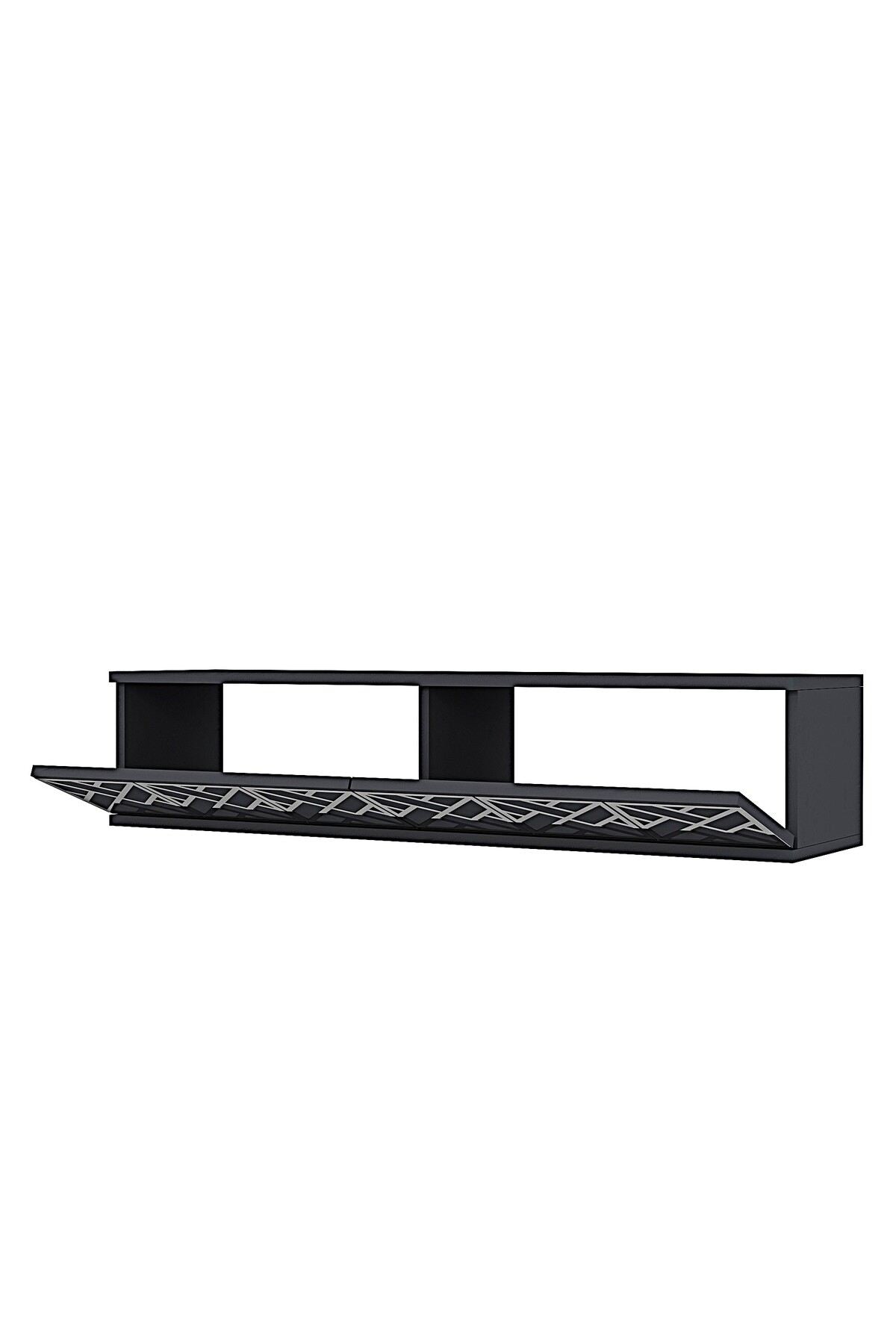 Συρταριέρα 120x25.5x29.6 εκ Ανθρακί / Ασημί 555CHM1655