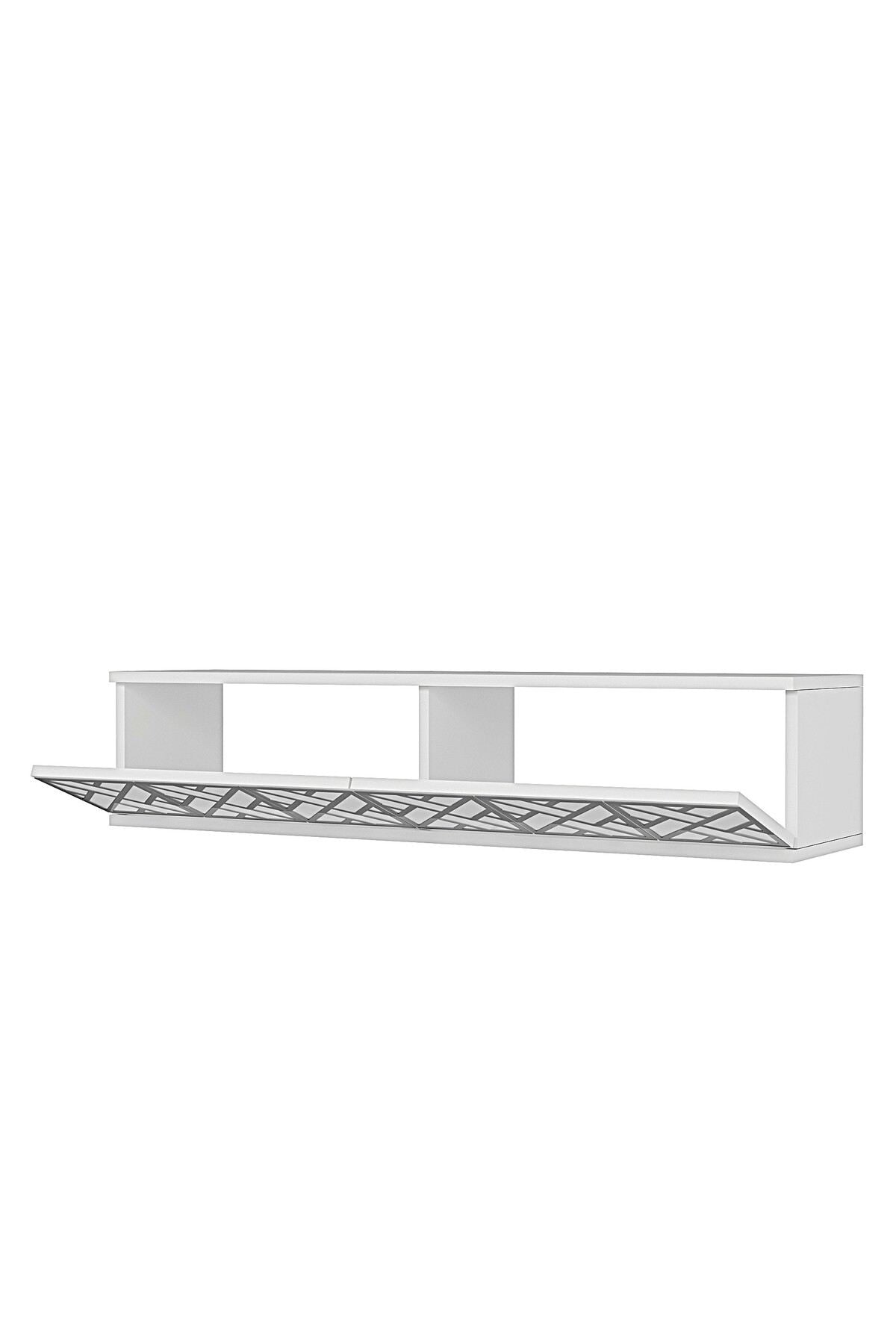 Συρταριέρα 120x25.5x29.6 εκ Λευκό / Ασημί 555CHM1659