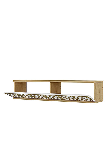Συρταριέρα 120x25.5x29.6 εκ Δρυς Sapphire / Λευκό / Χρυσό 555CHM1662