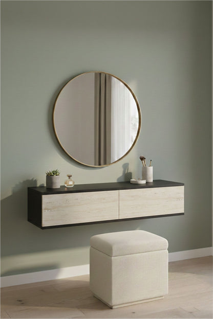 Συρταριέρα 120x25.5x29.6 εκ Ανθρακί / Travertine 555CHM1665