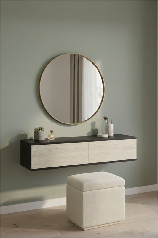 Συρταριέρα 120x25.5x29.6 εκ Ανθρακί / Travertine 555CHM1665