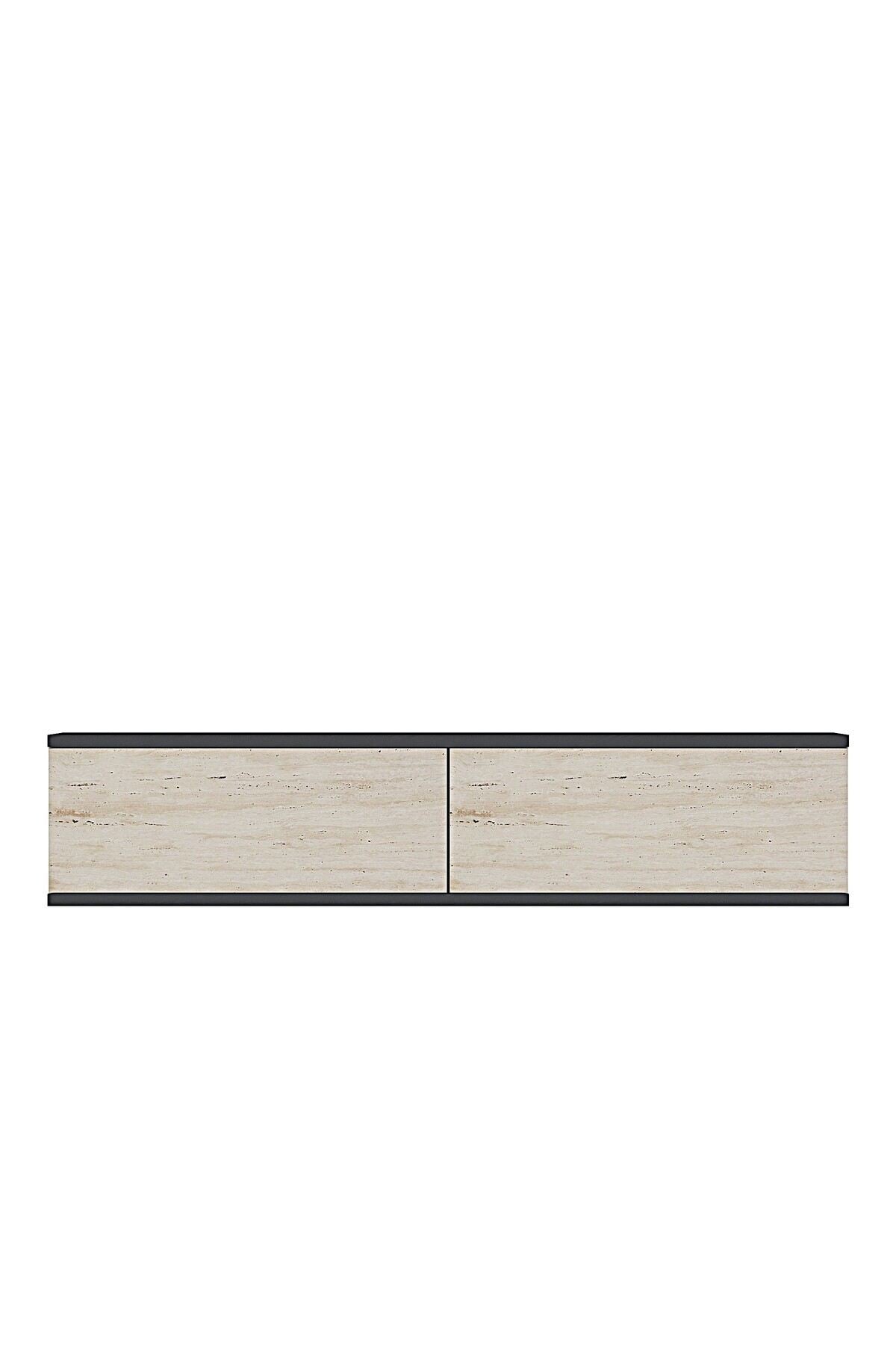 Συρταριέρα 120x25.5x29.6 εκ Ανθρακί / Travertine 555CHM1665
