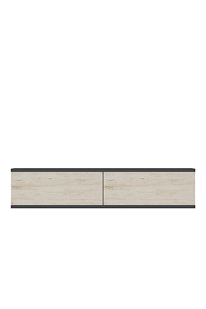 Συρταριέρα 120x25.5x29.6 εκ Ανθρακί / Travertine 555CHM1665