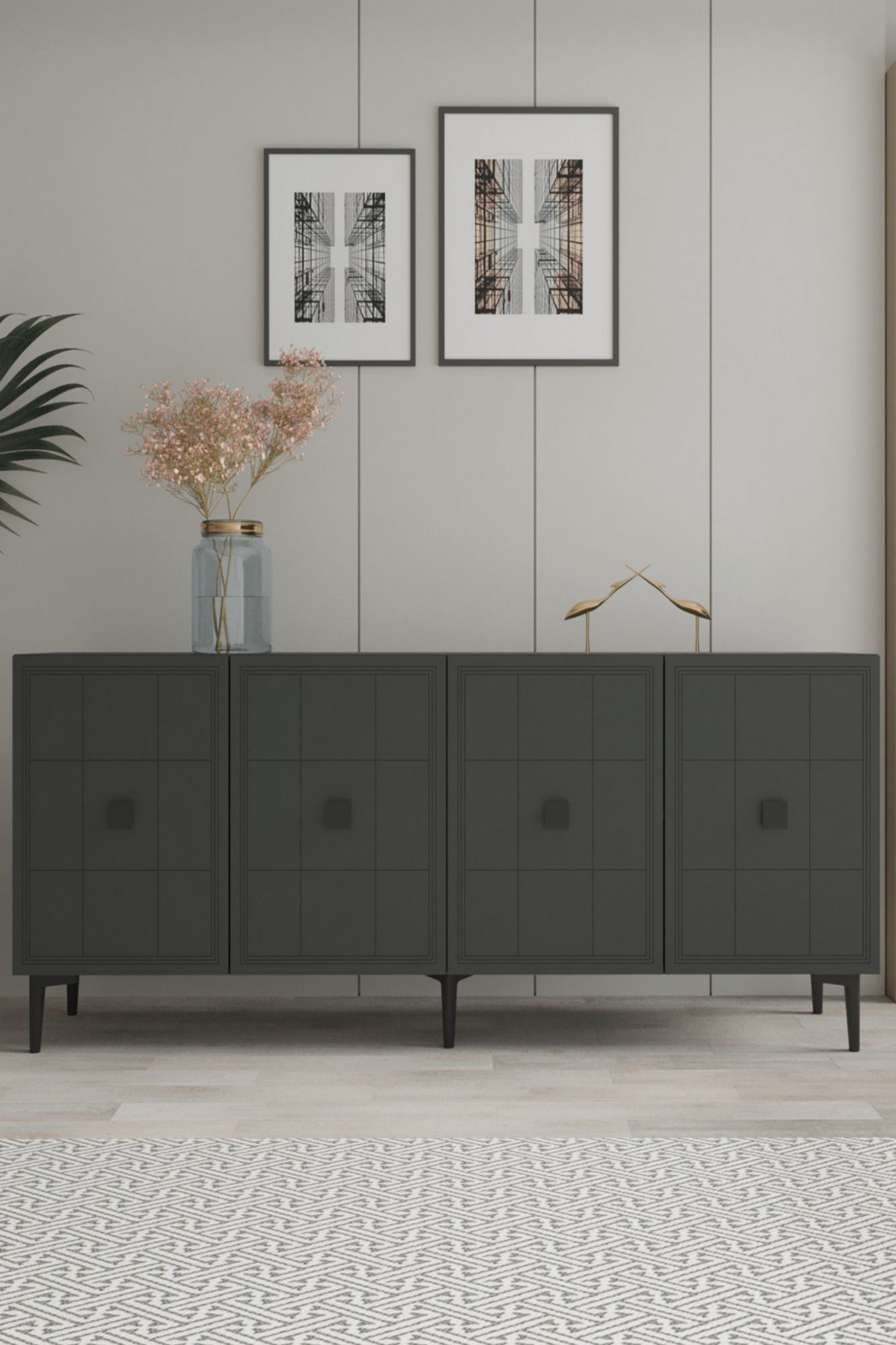 Κονσόλα Μπουφές 180x75x32 εκ Ανθρακί 555CHM1669