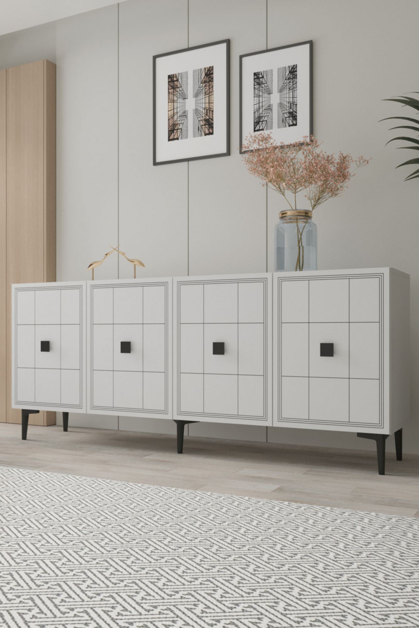 Κονσόλα Μπουφές 180x75x32 εκ Λευκό 555CHM1670
