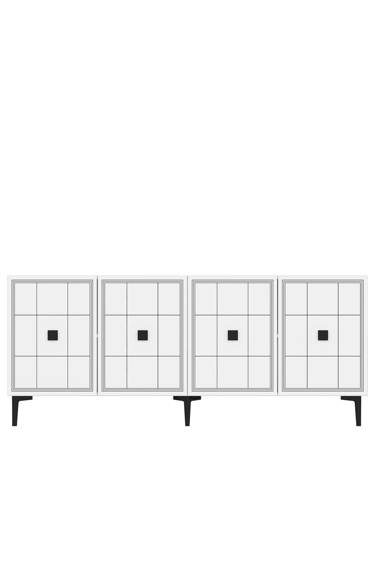Κονσόλα Μπουφές 180x75x32 εκ Δρυς Sapphire / Λευκό 555CHM1671