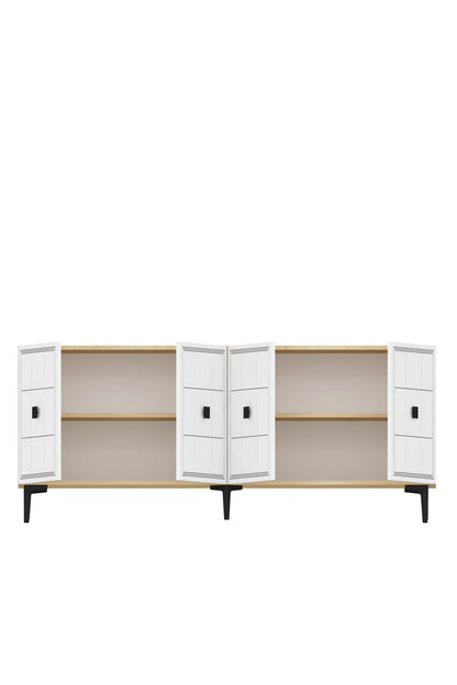 Κονσόλα Μπουφές 180x75x32 εκ Δρυς Sapphire / Λευκό 555CHM1671