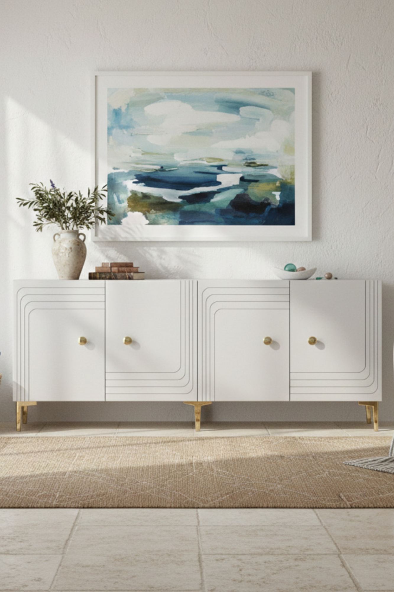Κονσόλα Μπουφές 180x75x32 εκ Λευκό 555CHM1679