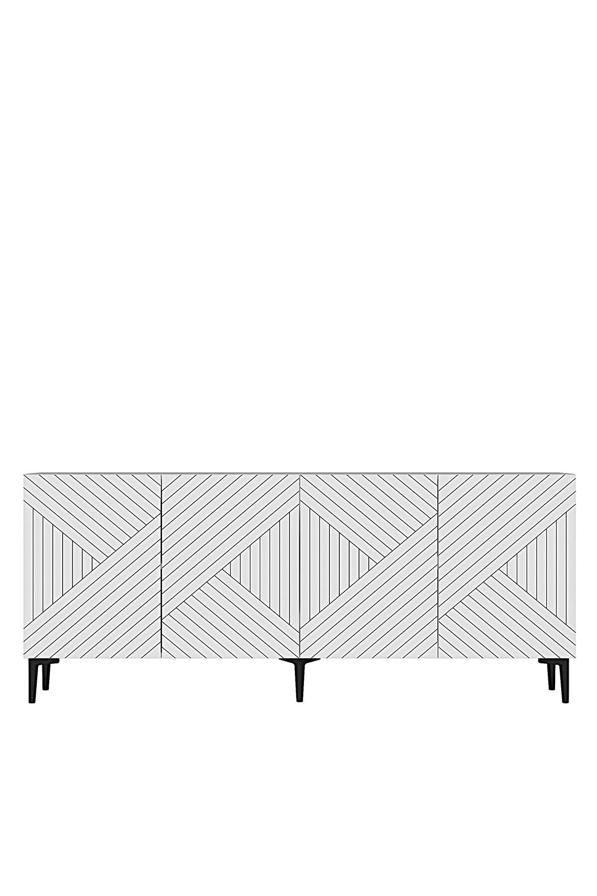 Κονσόλα Μπουφές 180x75x32 εκ Λευκό 555CHM1682