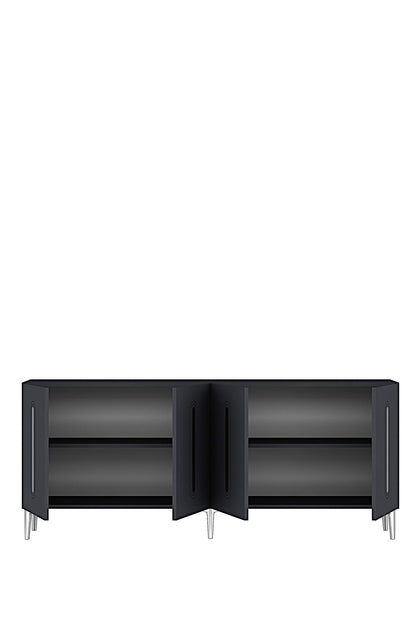 Κονσόλα Μπουφές 180x75x32 εκ Ανθρακί / Ασημί 555CHM1686