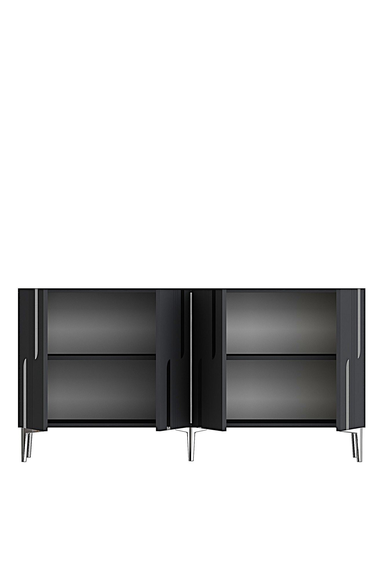 Κονσόλα Μπουφές 150x75x32 εκ Ανθρακί / Ασημί 555CHM1702