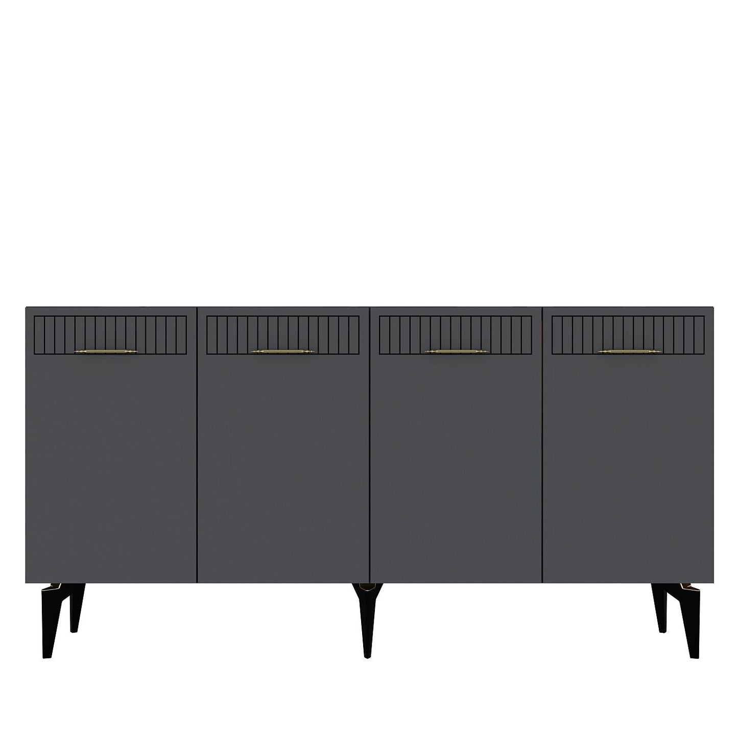 Κονσόλα Μπουφές 150x79x32 εκ Ανθρακί / Χρυσό 555CHM1712