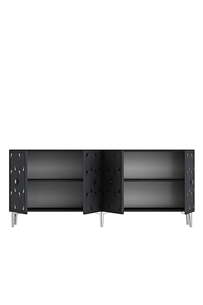 Κονσόλα Μπουφές 180x75x32 εκ Ανθρακί / Ασημί 555CHM1720