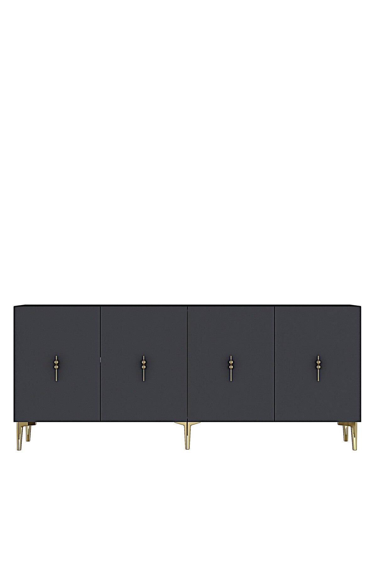 Κονσόλα Μπουφές 180x75x32 εκ Ανθρακί / Χρυσό 555CHM1731
