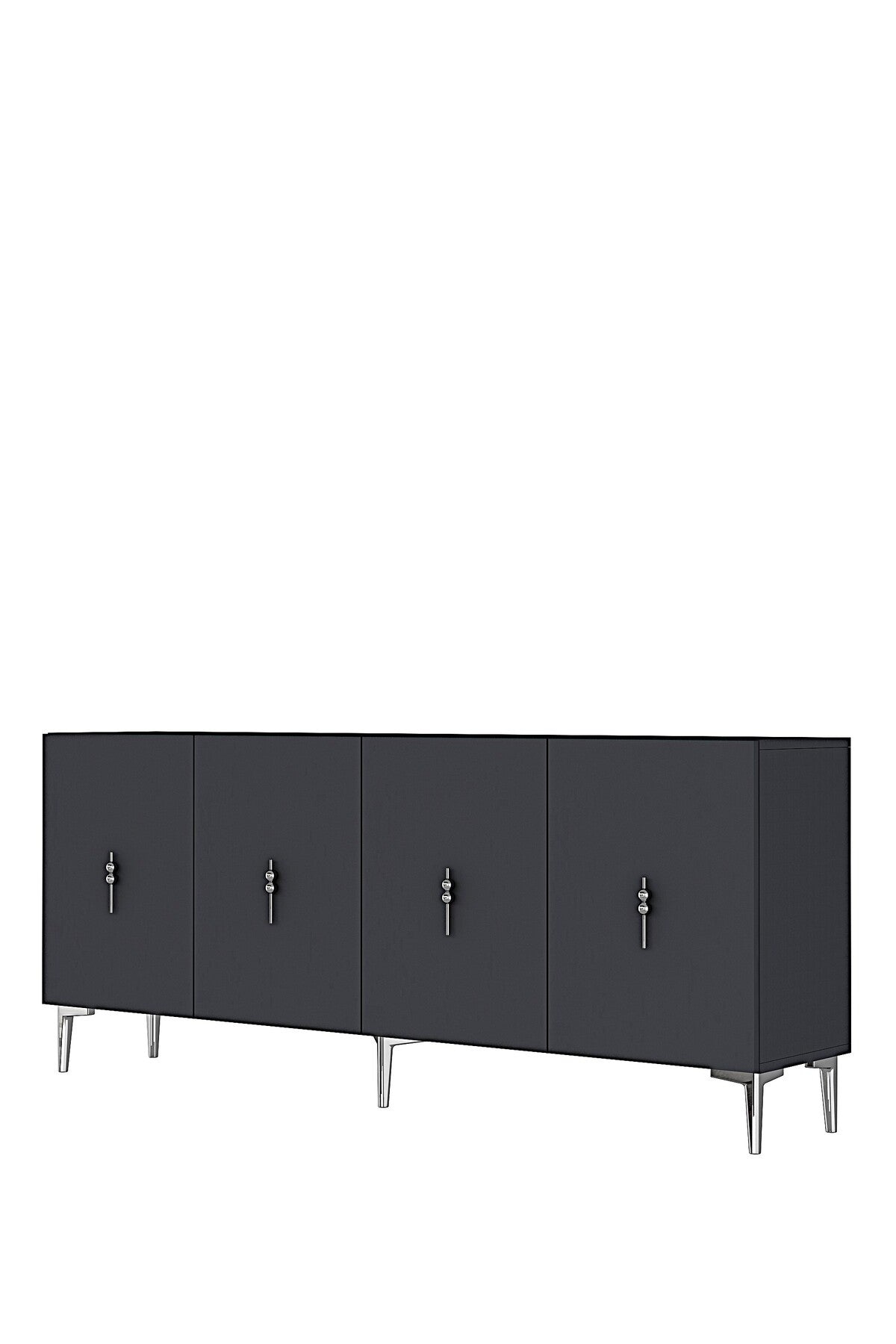 Κονσόλα Μπουφές 180x75x32 εκ Ανθρακί / Ασημί 555CHM1732