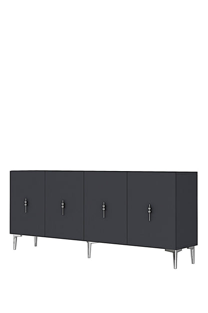 Κονσόλα Μπουφές 180x75x32 εκ Ανθρακί / Ασημί 555CHM1732