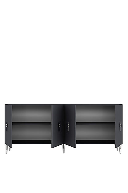 Κονσόλα Μπουφές 180x75x32 εκ Ανθρακί / Ασημί 555CHM1732