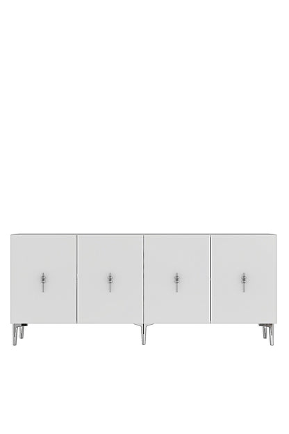 Κονσόλα Μπουφές 180x75x32 εκ Λευκό / Ασημί 555CHM1734
