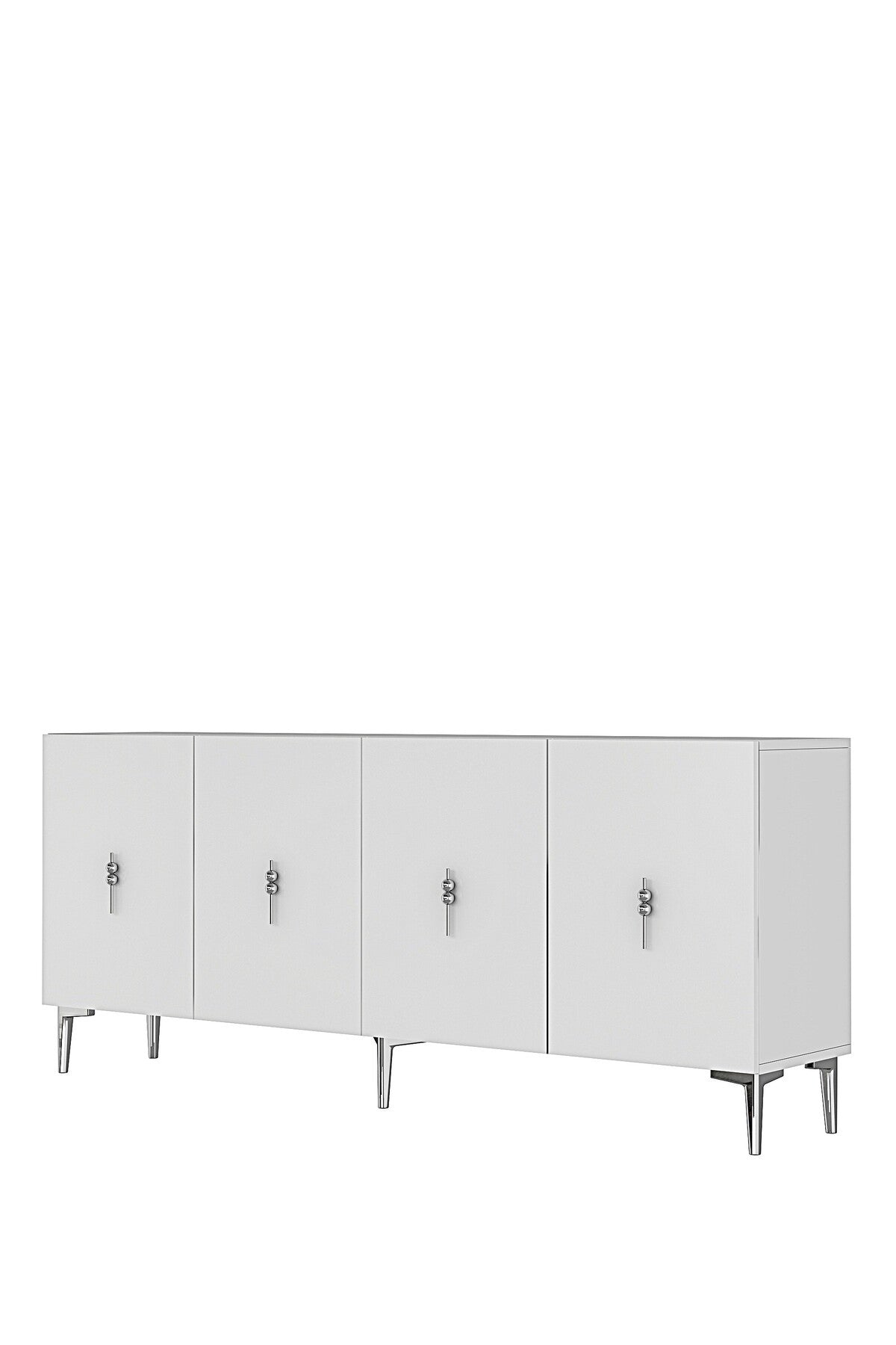 Κονσόλα Μπουφές 180x75x32 εκ Λευκό / Ασημί 555CHM1734