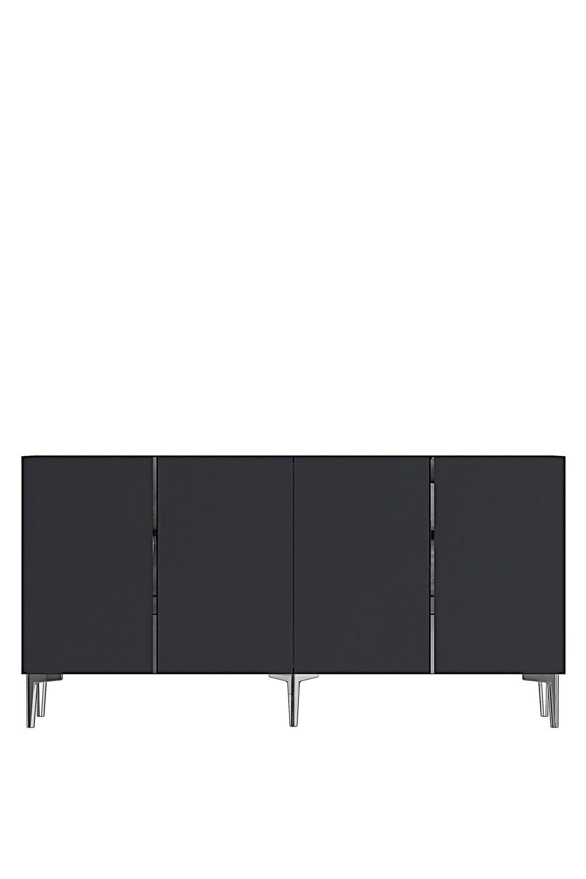 Κονσόλα Μπουφές 150x75x32 εκ Ανθρακί / Ασημί 555CHM1743