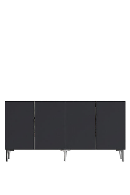Κονσόλα Μπουφές 150x75x32 εκ Ανθρακί / Ασημί 555CHM1743