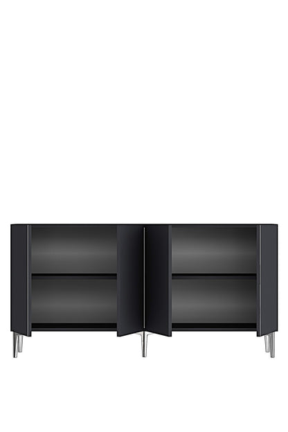 Κονσόλα Μπουφές 150x75x32 εκ Ανθρακί / Ασημί 555CHM1743