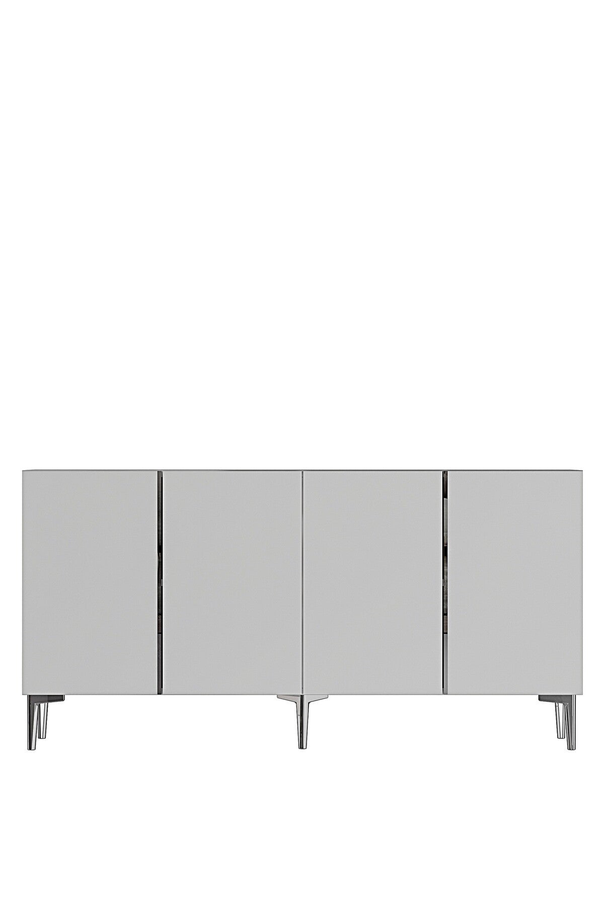 Κονσόλα Μπουφές 150x75x32 εκ Λευκό / Ασημί 555CHM1747