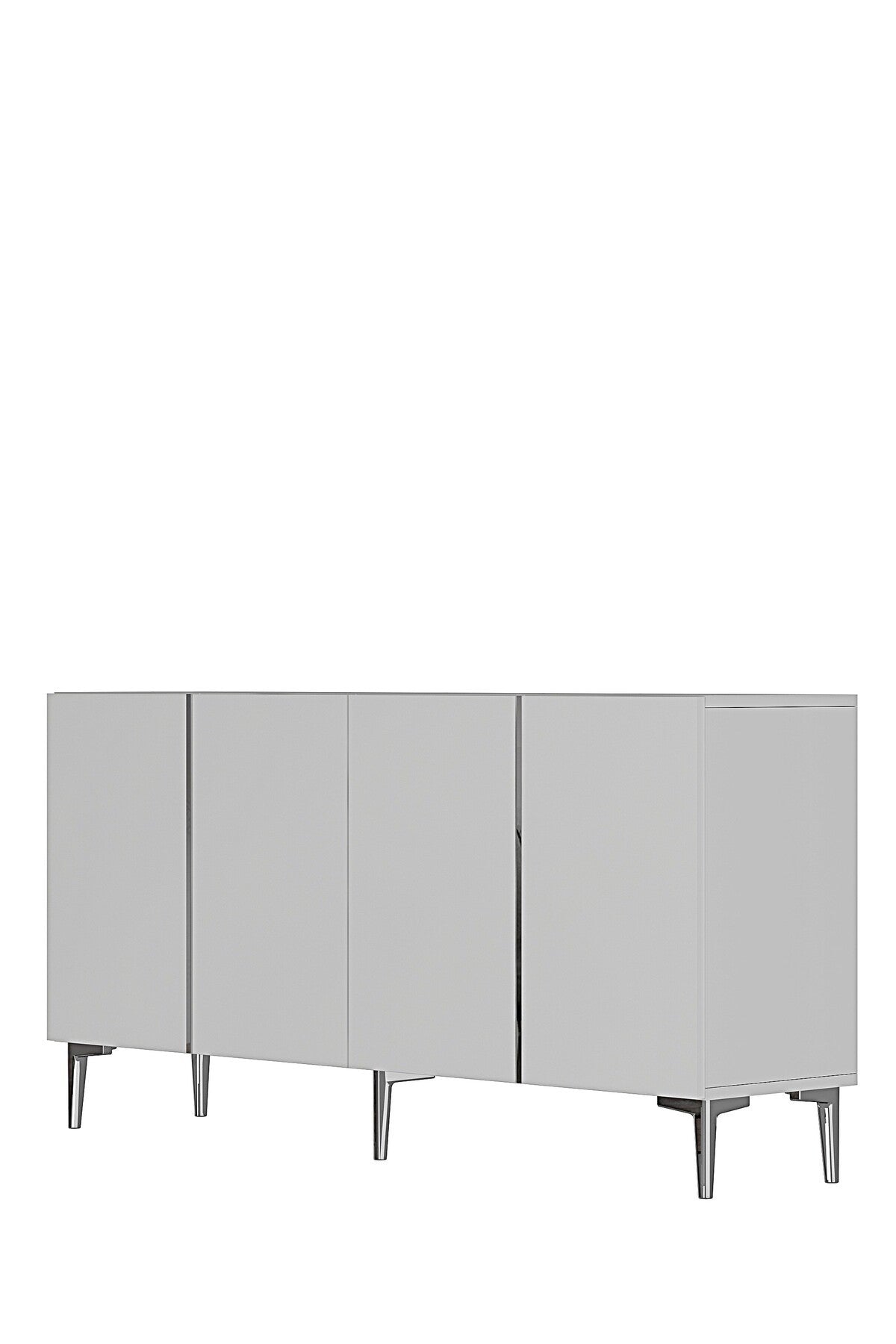 Κονσόλα Μπουφές 150x75x32 εκ Λευκό / Ασημί 555CHM1747