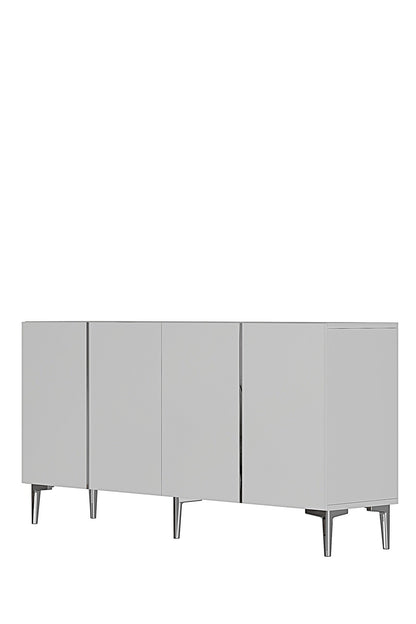 Κονσόλα Μπουφές 150x75x32 εκ Λευκό / Ασημί 555CHM1747