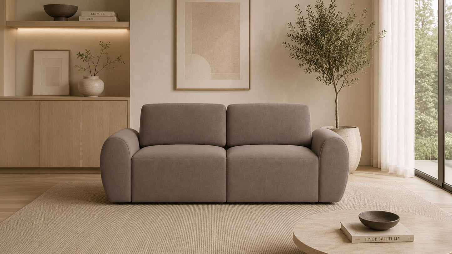 Τριθέσιος Καναπές σε χρώμα Καφέ, 560ARE5275.