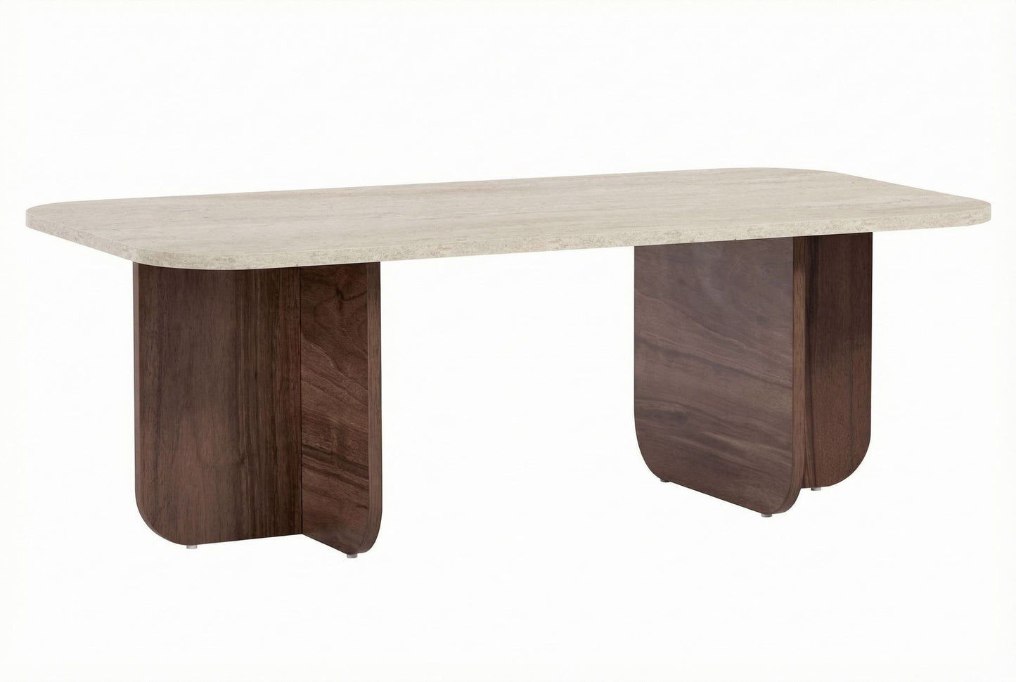 Τραπεζάκι Σαλονιού Travertine - Venezia Καρυδί 120 x 60 x 41 εκ GR563NRD1401