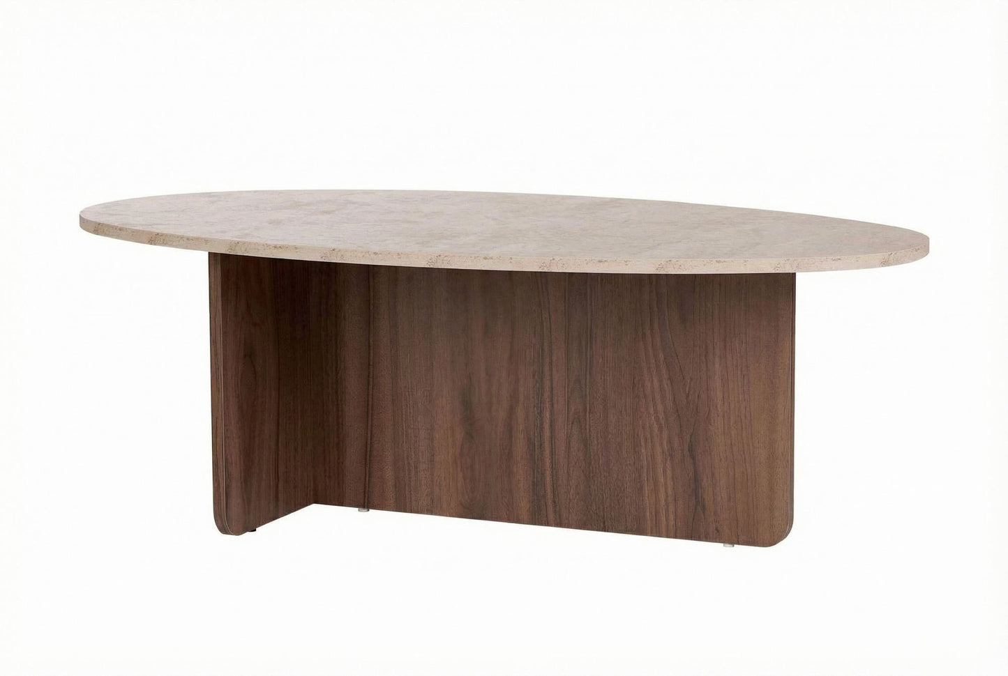 Τραπεζάκι Σαλονιού Travertine - Venezia Καρυδί 120 x 65 x 40 εκ GR563NRD1402