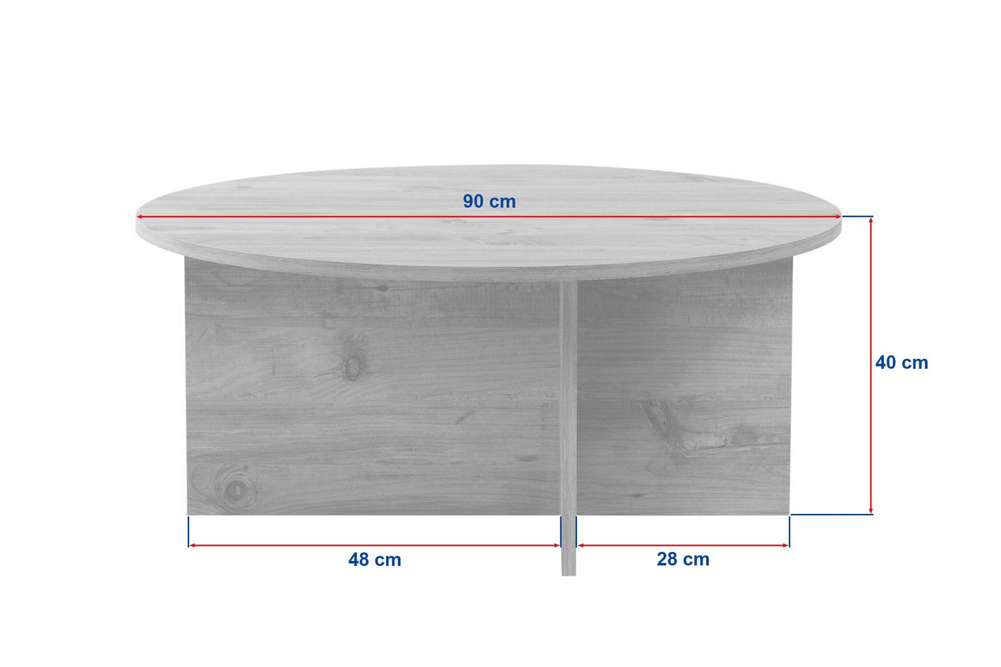 Τραπεζάκι Σαλονιού Travertine - Venezia Καρυδί 90 x 90 x 40 εκ GR563NRD1404
