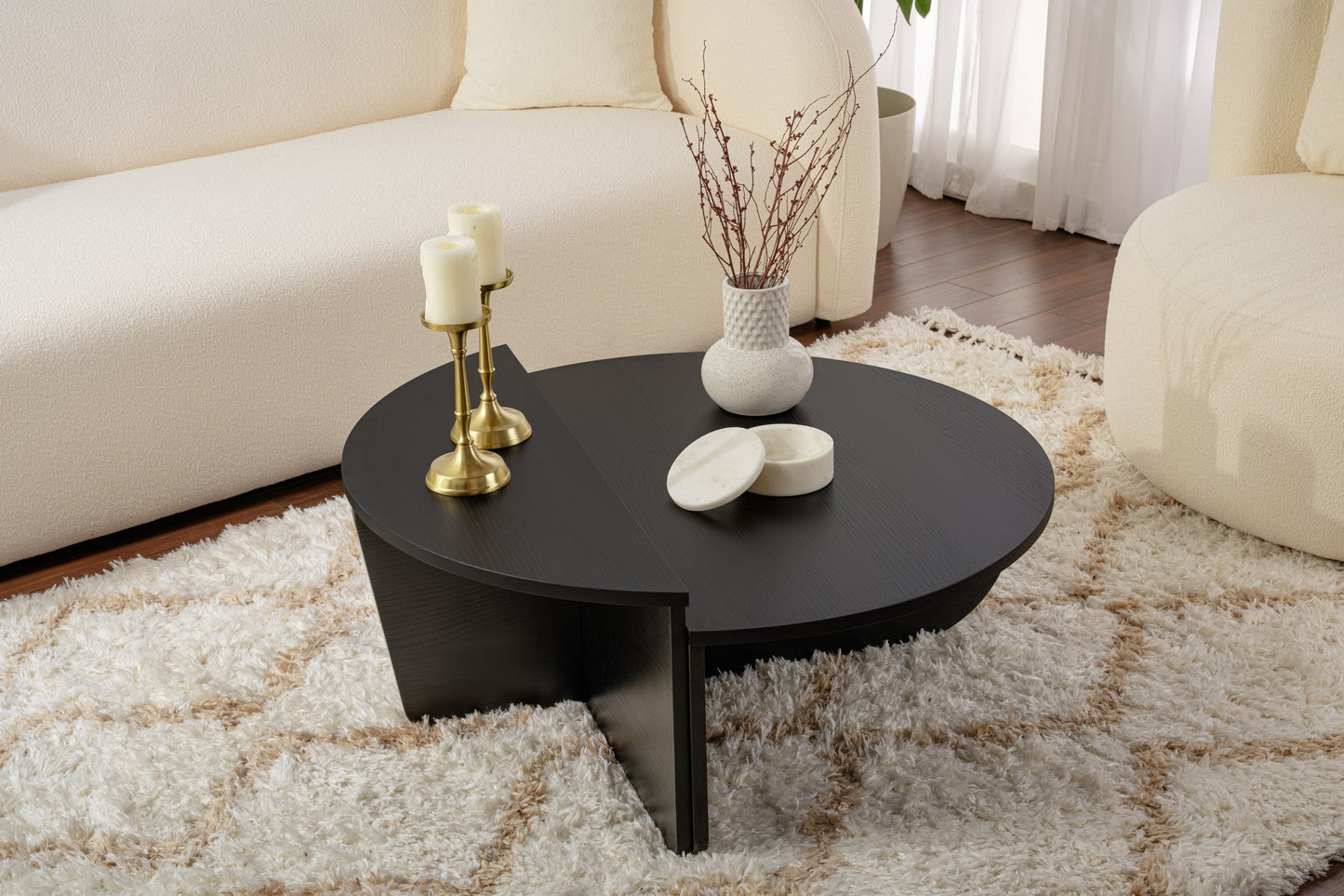 Τραπεζάκι Σαλονιού Wood Μαύρο 90 x 60 x 30 εκ GR563NRD1902