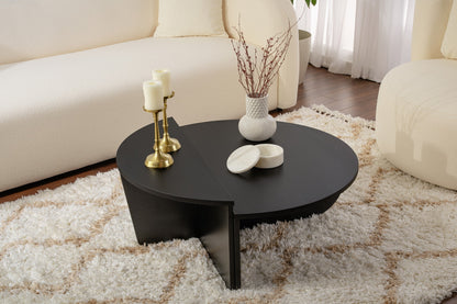 Τραπεζάκι Σαλονιού Wood Μαύρο 90 x 60 x 30 εκ GR563NRD1902